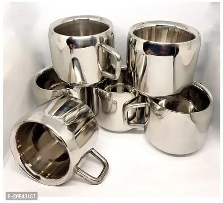 Stainless Steel Tea Cup Set-thumb0