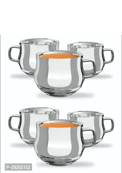 Stainless Steel Tea Cup Set of Six-thumb0