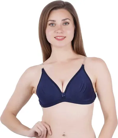 Poly Cotton Plain Womens Backless Transparent Strap Push Up Padded Bra,  Size: 32-36 at Rs 142/piece in Delhi