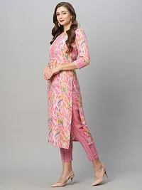 Stylish Pink Cotton Blend Kurta Bottom Set For Women-thumb1