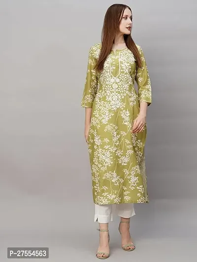 Fancy Cotton Blend Kurta And Bottom Set For Women-thumb0