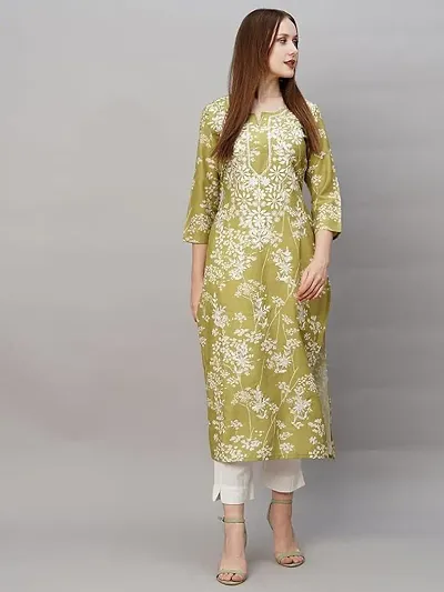 Fancy Cotton Blend Kurta for women