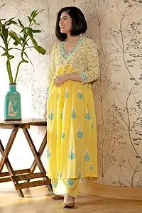 Stylish Women Cotton Kurta, Bottom with Dupatta Set-thumb2