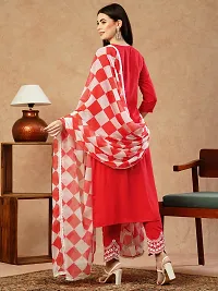 Fancy Cotton Blend Kurta Bottom And Dupatta Set For Women-thumb1