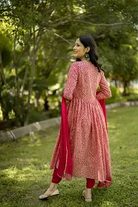 Fancy Cotton Blend Kurta Bottom And Dupatta Set For Women-thumb1