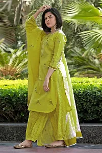 Stylish Green Rayon Embroidered Kurta Bottom and Dupatta Set For Women-thumb2