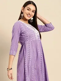 Stylish Purple Rayon Embroidered Kurta Bottom and Dupatta Set For Women-thumb3