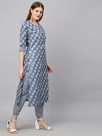 ANNI DESIGNER Women's Cotton Blend Printed Straight Kurta with Pant (Funnu)-thumb3