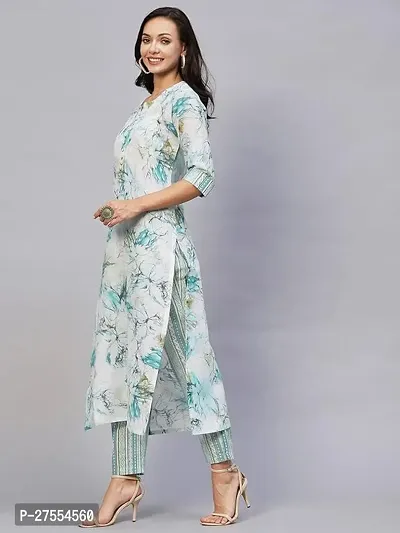 Fancy Cotton Blend Kurta And Bottom Set For Women-thumb3