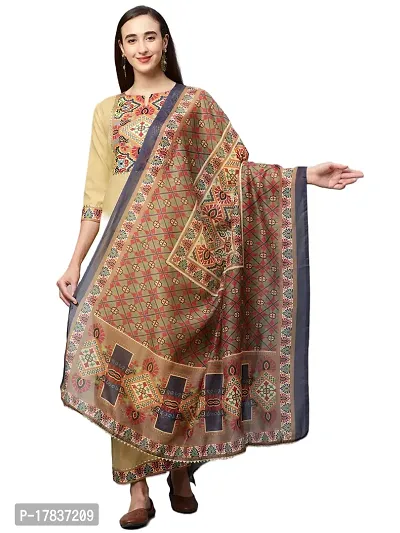 Stylish Womens Cotton Blend Straight Solid With Printed And Embroidered Kurta With Pant And Dupatta-thumb0