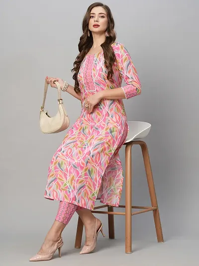 Stylish Blend Kurta Bottom Set For Women