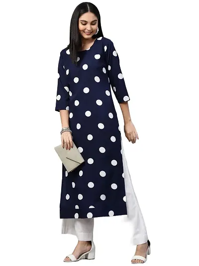 Classic Crepe Dotted Kurtis for Women