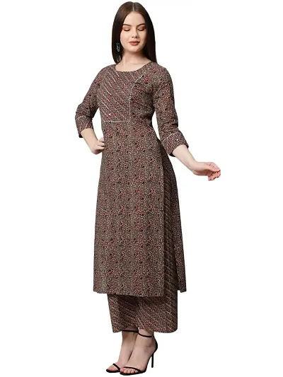 Stylish Cotton Straight Printed Kurta With Pant