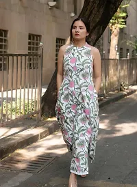 Beautiful Rayon White Printed Kurta Pant Set For Women-thumb3