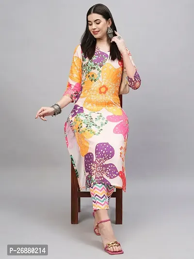 Beautiful Multicoloured Cotton Blend Kurta Bottom Set For Women