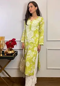 Fancy Cotton Blend Kurta And Bottom Set For Women-thumb2