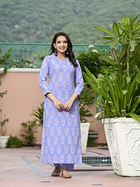 Stylish Purple Rayon Floral Kurta Bottom Set For Women-thumb3