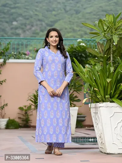 Stylish Purple Rayon Floral Kurta Bottom Set For Women-thumb4