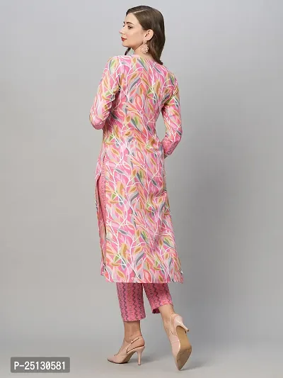 Stylish Pink Cotton Blend Kurta Bottom Set For Women-thumb4