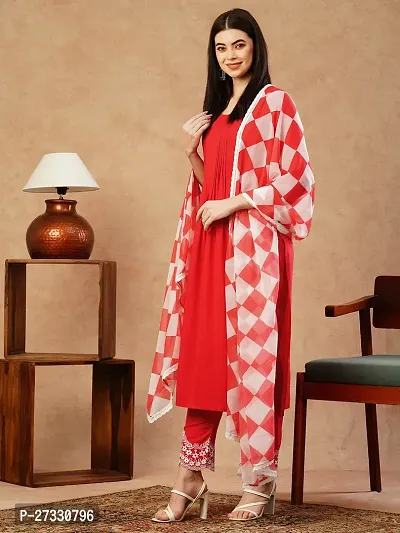 Fancy Cotton Blend Kurta Bottom And Dupatta Set For Women-thumb3