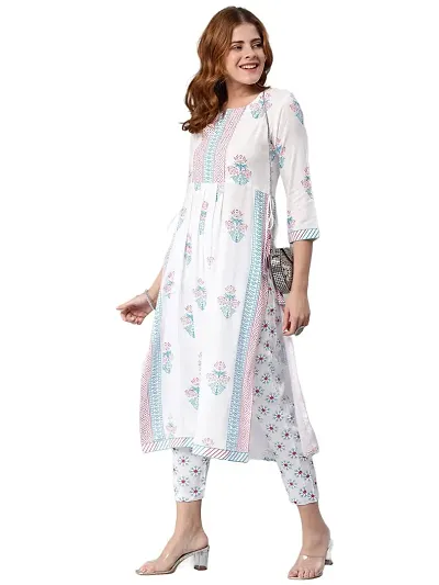 Stylish Womens Blend Straight Kurta With Pant