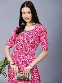 Stylish Womens Cotton Blend Printed Straight Kurta With Pant-thumb4