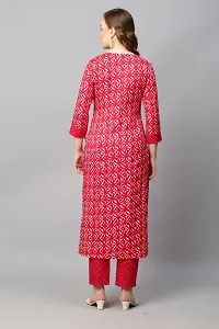 Stylish Womens Cotton Blend Straight Printed Kurta With Pant-thumb4