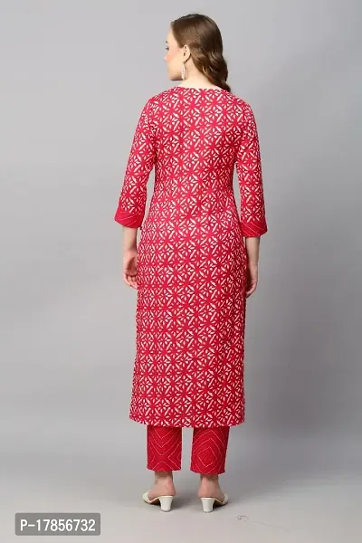 Stylish Womens Cotton Blend Straight Printed Kurta With Pant-thumb5