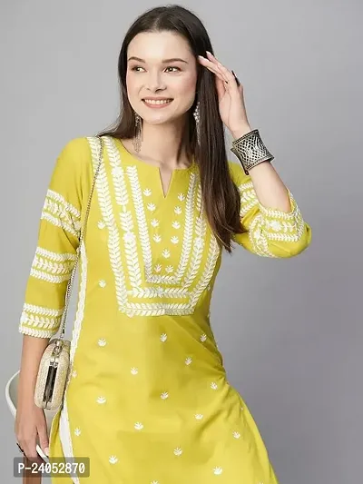 Stylish Womens Cotton Blend Embroidered Straight Kurta-thumb4