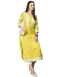 Stylish Womens Cotton Blend Embroidered Straight Kurta-thumb2