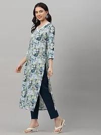 Classic Women's Cotton Blend Straight Printed Kurta with Pant-thumb3