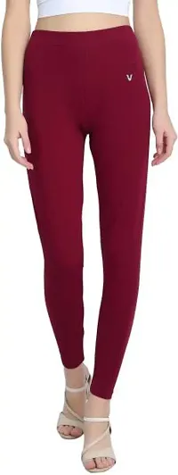 Fancy Polyester Solid Leggings For Women