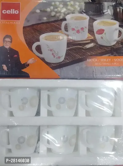 Stylish White Tea Cups Set-thumb0