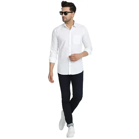 Majestic Man Solid Slim Fit Casual Shirt for Men