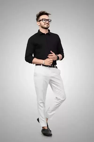 Trendy Cotton Blend Long Sleeves Casual Shirt 