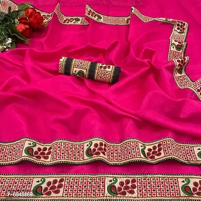 Women Cotton Blend Saree with Blouse piece