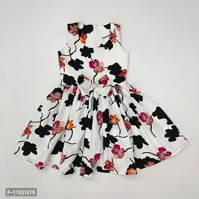 Girls Kids Floral Printed  Frocks Dress.-thumb0