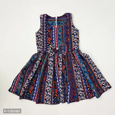Girls Kids Floral Printed  Frocks Dress.-thumb0