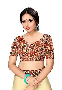 Women Cotton Blend Saree with Blouse piece-thumb2