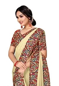 Women Cotton Blend Saree with Blouse piece-thumb3