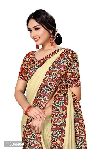 Women Cotton Blend Saree with Blouse piece-thumb4