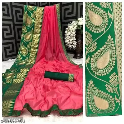 Beautiful Linen Blend Saree With Blouse Piece