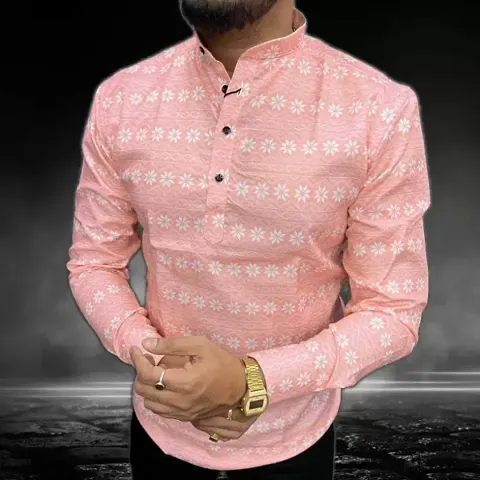 Hot Selling Cotton Blend Kurtas For Men 