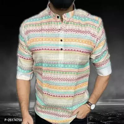 Classic Cotton Blend Short Kurta for Men