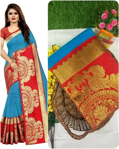 Beautiful Blend Saree With Blouse Piece