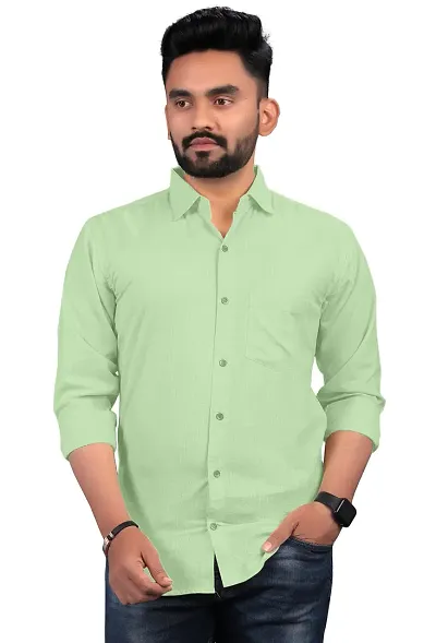 Stylish Fancy Blend Long Sleeves Casual Shirts For Men