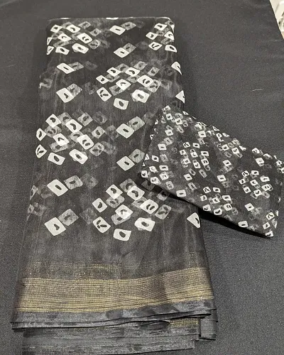 Dailywear Art Silk Printed Sarees with Blouse piece