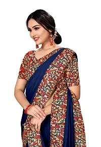 Stylish Art Silk Orange Bandhej Print Saree With Blouse Piece For Women-thumb1