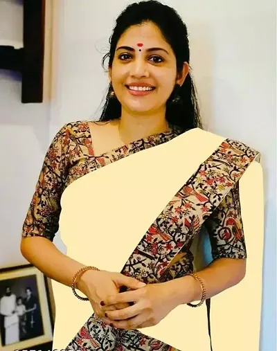 Banarasi Cotton Blend Jacquard Lace Border Sarees with Blouse piece