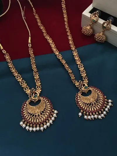 Traditional Golden Alloy Imitation Jewellery Sets
